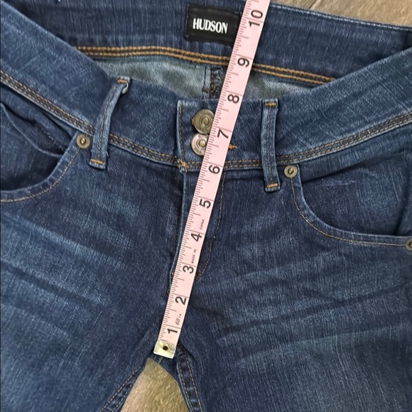 Hudson Collin Jeans Blue Skinny Denim with Subtle Fading - Picture 7 of 9